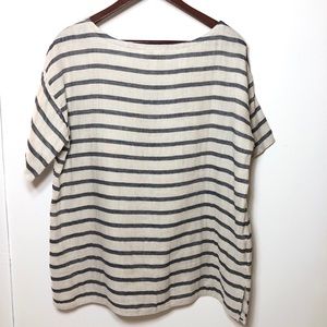 Eileen Fisher striped navy and cream